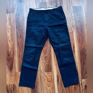 J. Crew Bowery Navy Chinos Straight Leg 100% Cotton (Size 33 W)